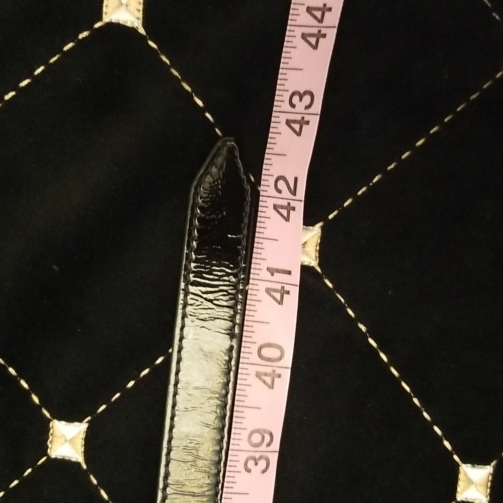 BURBERRY womens black patent belt Sz 36/90 - Picture 8 of 8